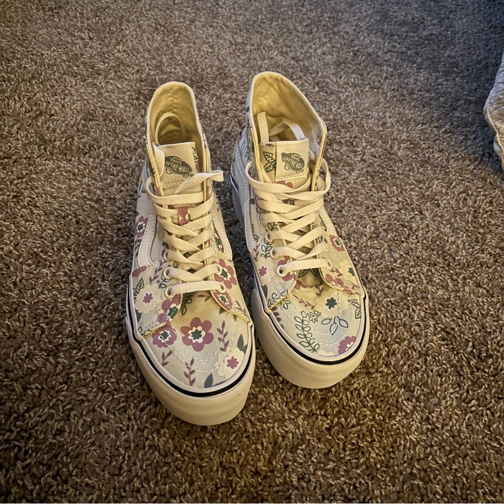 Vans Floral High-Top Sneakers